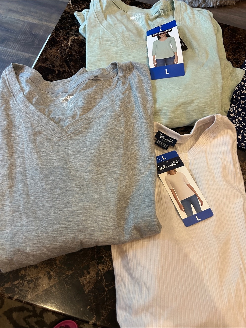 Splendid Cream Ribbed Short Sleeve plus 2 more
